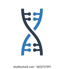 Dna-Symbol - Genetik und Genom-Symbol, Vektorsymbol