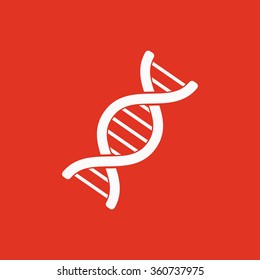 The dna icon. Genetics and medicine, molecule, chromosome,  biology symbol. Flat Vector illustration