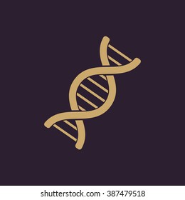 The dna icon. Genetics and medicine, molecule, chromosome,  biology symbol. Flat Vector illustration