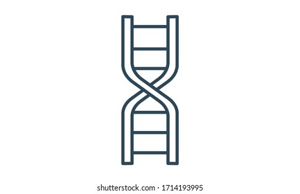 DNA icon for genetics and scientific research