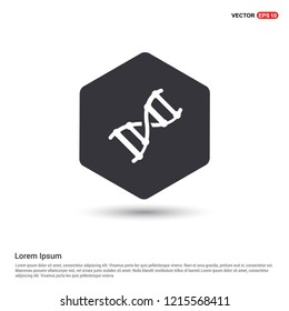 DNA icon Hexa White Background icon template - Free vector icon