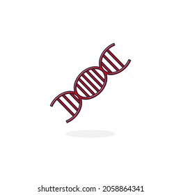 DNA icon illustration. Icon cartoon style, biological science concept