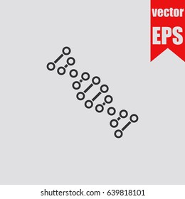 DNA icon infographic isolated in flat style.Vector illustration.