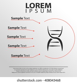 DNA icon. infographics template
