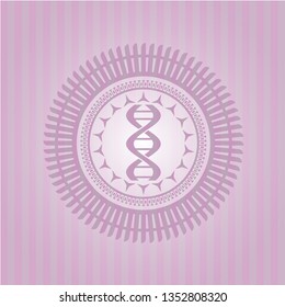 dna icon inside badge with pink background