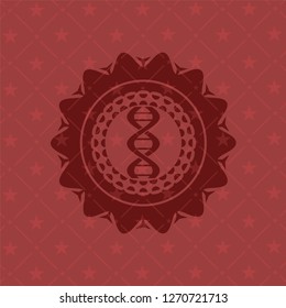 dna icon inside badge with red background