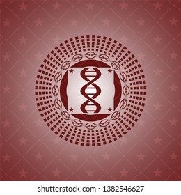 dna icon inside badge with red background