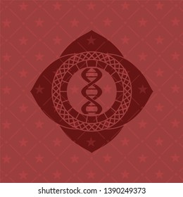 dna icon inside badge with red background
