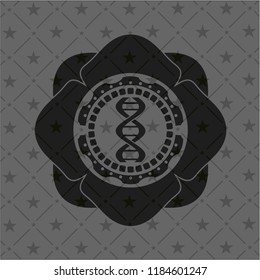 dna icon inside black emblem