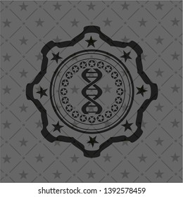 dna icon inside dark badge