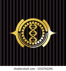 dna icon inside gold badge