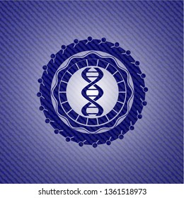 dna icon inside jean background