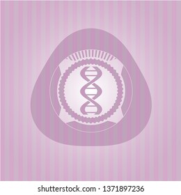 dna icon inside pink emblem