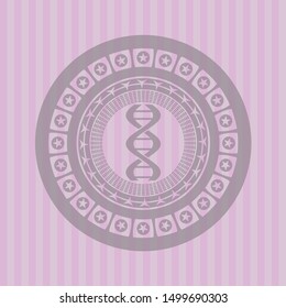 dna icon inside pink icon or emblem
