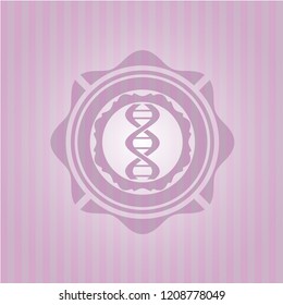 dna icon inside retro style pink emblem