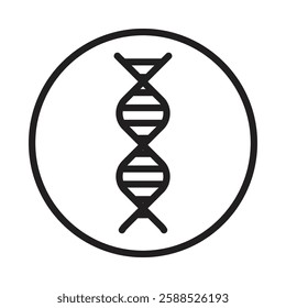 DNA Icon Isolated flat vector in outline