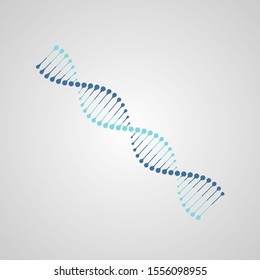 Dna icon isolated on grey background