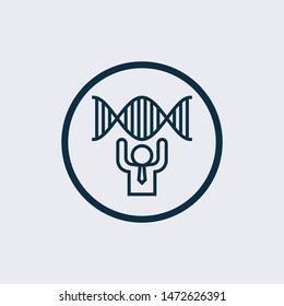 dna icon isolated on white background from dinosaur collection. dna icon trendy and modern dna symbol for logo, web, app