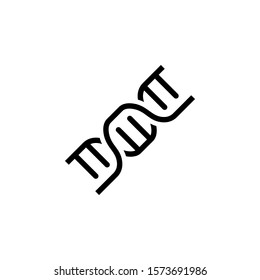 dna icon isolated on white background from body parts collection. Vector illustration. EPS10
