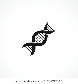 DNA icon. isolated on white