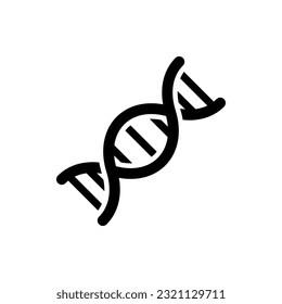 Dna icon isolated on white background.
