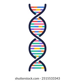 Ícone do DNA isolado em fundo branco