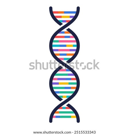 DNA icon isolated on white background