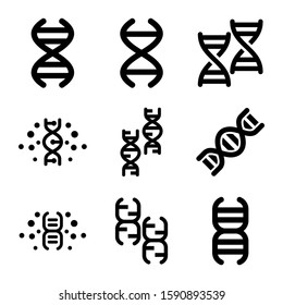 dna icon isolated sign symbol vector illustration - Collection of high quality black style vector icons
