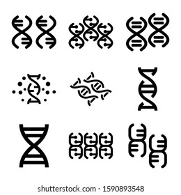 dna icon isolated sign symbol vector illustration - Collection of high quality black style vector icons
