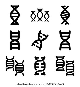 dna icon isolated sign symbol vector illustration - Collection of high quality black style vector icons
