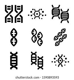 dna icon isolated sign symbol vector illustration - Collection of high quality black style vector icons
