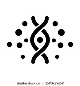 dna icon isolated sign symbol vector illustration - high quality black style vector icons
