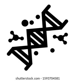 DNA icon isolated sign symbol vector illustration - high quality black style vector icons
