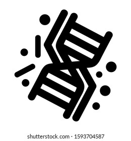 DNA icon isolated sign symbol vector illustration - high quality black style vector icons
