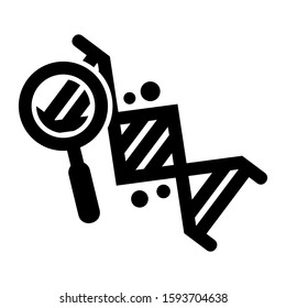 DNA icon isolated sign symbol vector illustration - high quality black style vector icons
