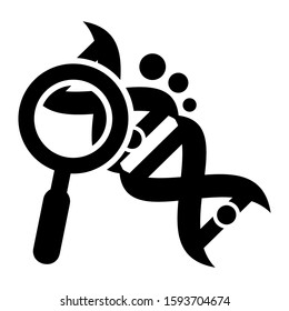 DNA icon isolated sign symbol vector illustration - high quality black style vector icons
