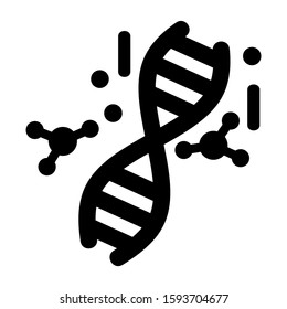 DNA icon isolated sign symbol vector illustration - high quality black style vector icons
