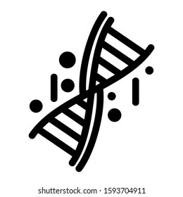 DNA icon isolated sign symbol vector illustration - high quality black style vector icons
