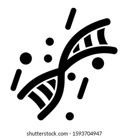 DNA icon isolated sign symbol vector illustration - high quality black style vector icons
