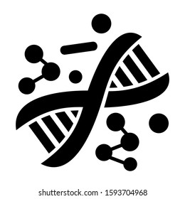 DNA icon isolated sign symbol vector illustration - high quality black style vector icons
