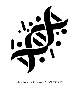 DNA icon isolated sign symbol vector illustration - high quality black style vector icons

