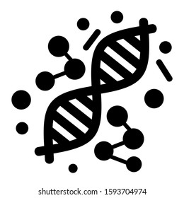 DNA icon isolated sign symbol vector illustration - high quality black style vector icons
