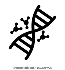 DNA icon isolated sign symbol vector illustration - high quality black style vector icons
