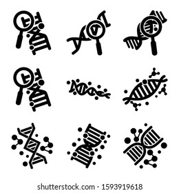 DNA icon isolated sign symbol vector illustration - Collection of high quality black style vector icons
