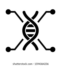 DNA icon isolated sign symbol vector illustration - high quality black style vector icons
