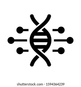 DNA icon isolated sign symbol vector illustration - high quality black style vector icons
