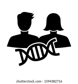 DNA icon isolated sign symbol vector illustration - high quality black style vector icons
