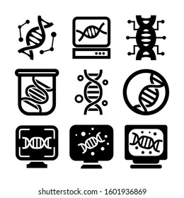 DNA icon isolated sign symbol vector illustration - Collection of high quality black style vector icons
