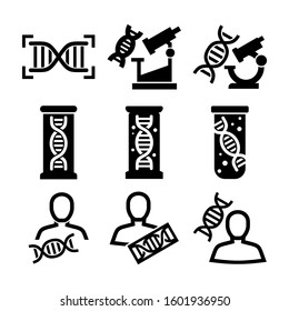 DNA icon isolated sign symbol vector illustration - Collection of high quality black style vector icons
