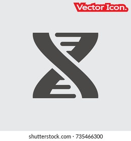 The dna icon isolated sign symbol and flat style for app, web and digital design. Vector illustration.